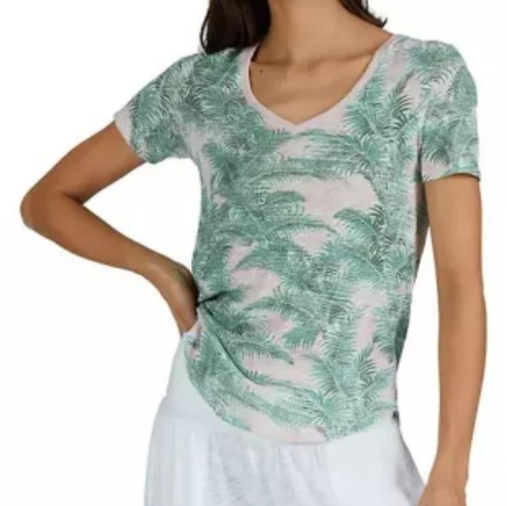 ATM Pink And Green Short Sleeve Palm T-shirt